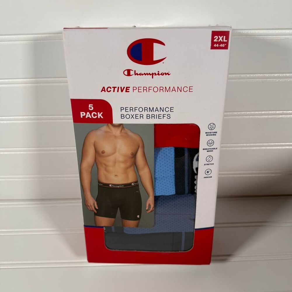 NWT Champion Mens Performance Boxer Briefs